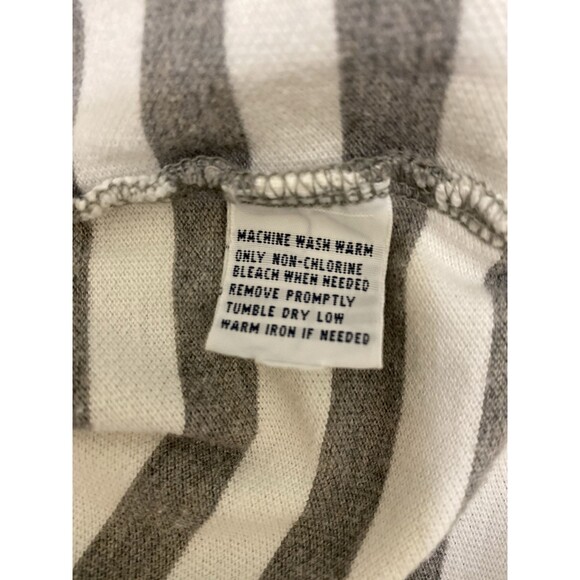 Polo Ralph Lauren Mens Polo Shirt Large Gray Striped Short Sleeve Golf Gray Pony - Picture 9 of 9